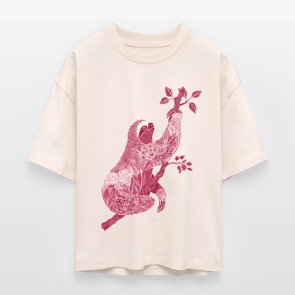 Floral Slowdown – Faultier Kunst - Stanley/Stella Frauen Boxy Bio-T-Shirt Nova - by Artful Alchemist