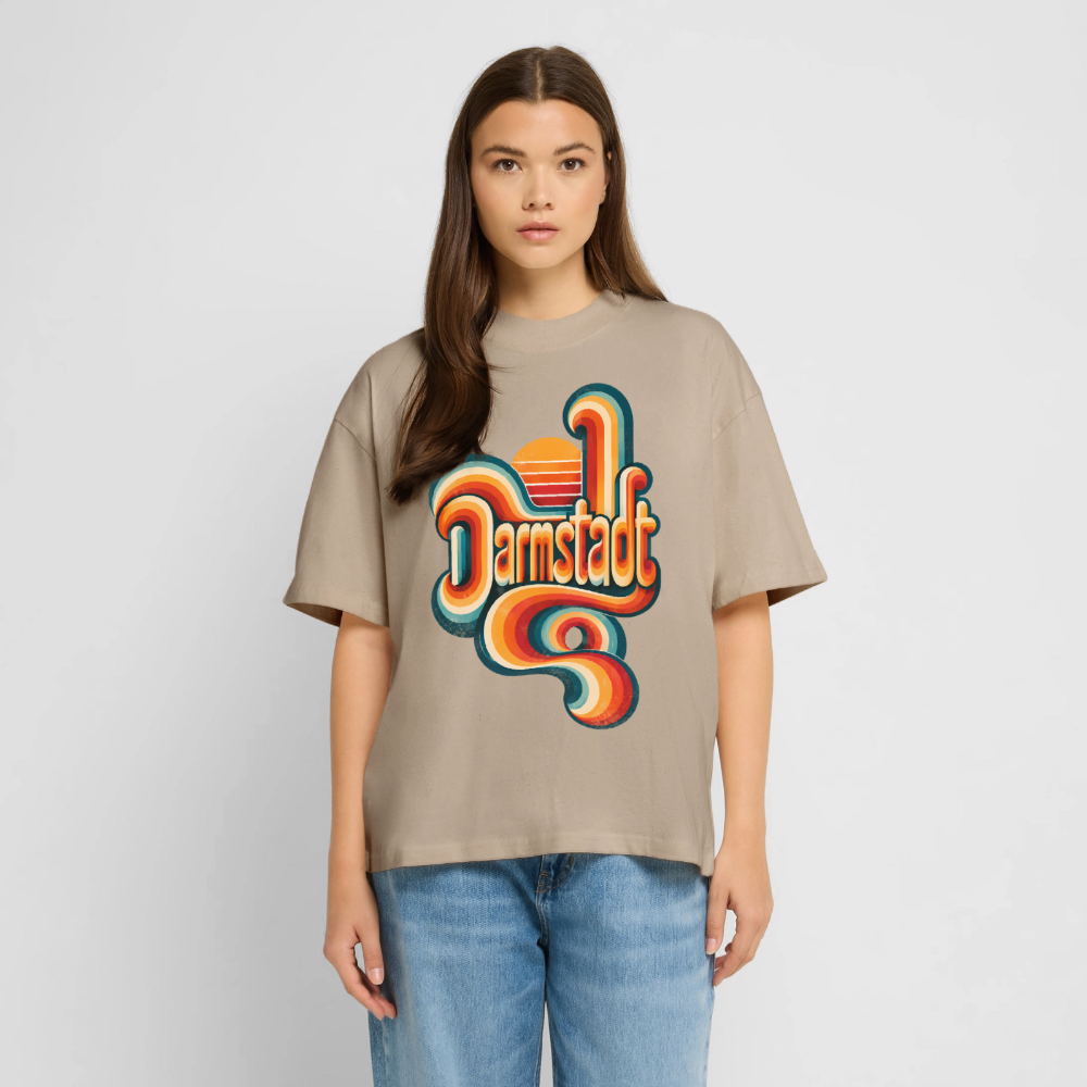 Darmstadt Retro – Oversized Unisex Bio T-Shirt - Steingrau