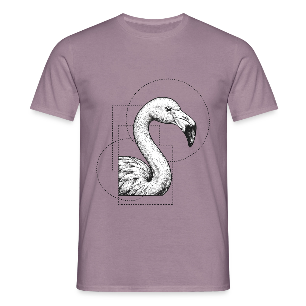 Geometric Grace – Modern Flamingo - Männer T-Shirt - by Artful Alchemist