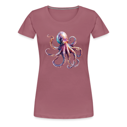 Cooles Wasserfarben Aquarell Oktopus Design - Frauen Premium T-Shirts - by Artful Alchemist