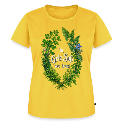 In Grie’ Soß We Trust - Frauen Premium T-Shirt - by Artful Alchemist
