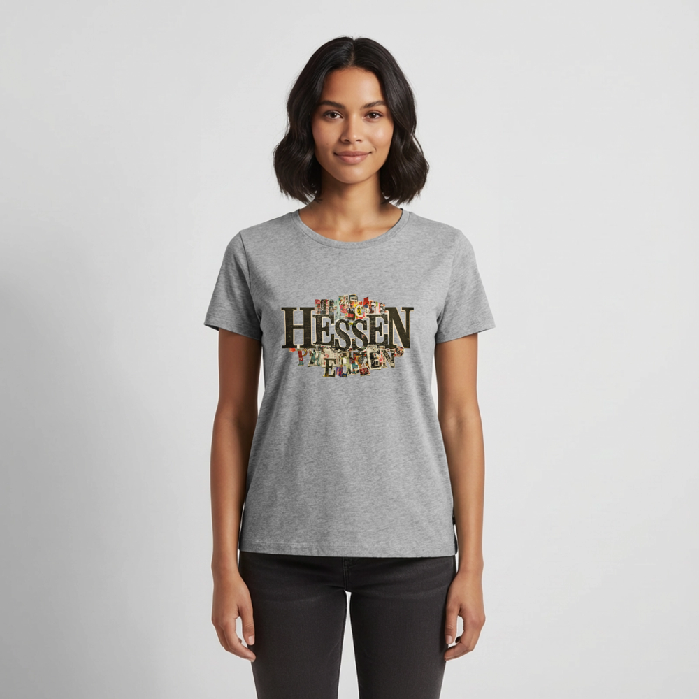 Hessen Collage - Frauen Premium T-Shirt - Grau meliert