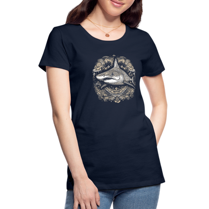 Cooler Hai mit Boho/Tribal Mustern - Frauen Premium T-Shirts - by Artful Alchemist