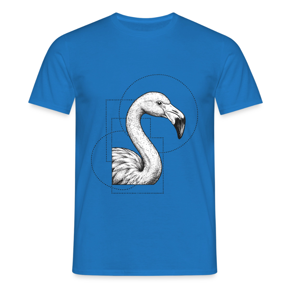 Geometric Grace – Modern Flamingo - Männer T-Shirt - by Artful Alchemist
