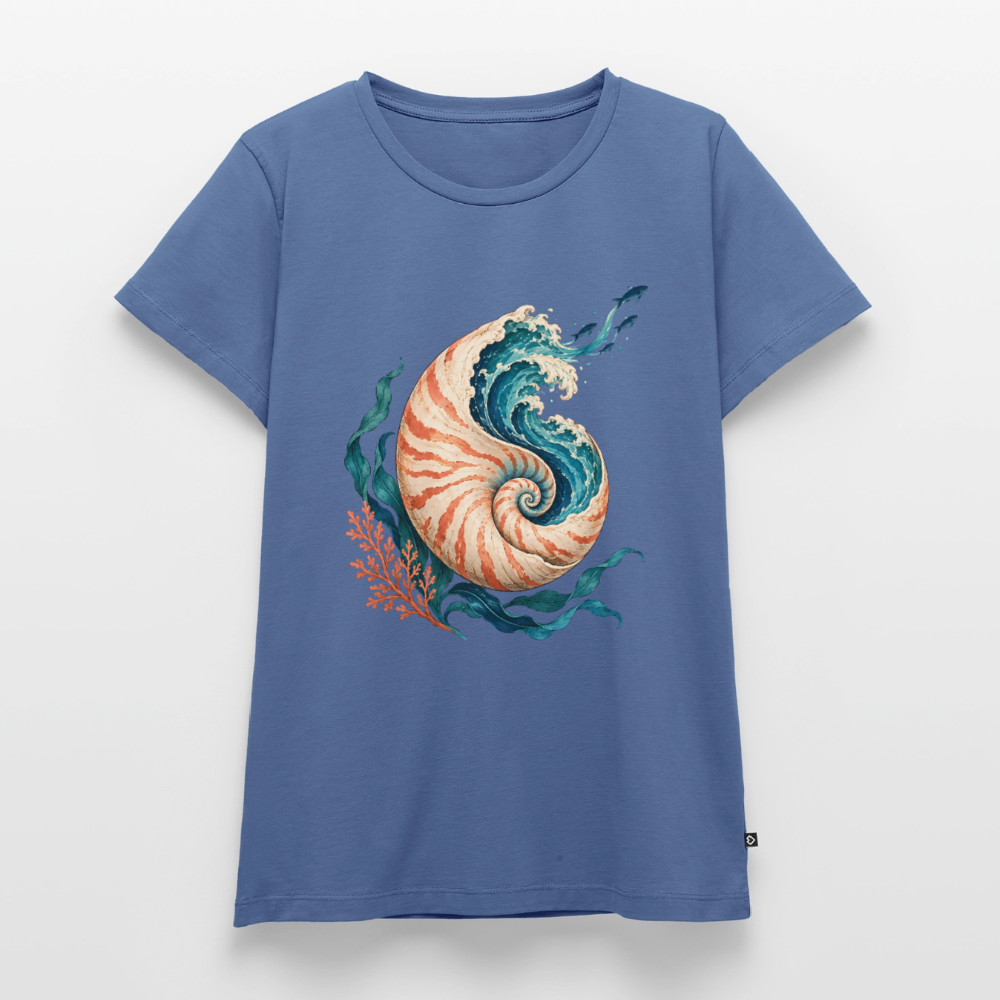 Nautilus Wave – Frauen Premium T-Shirt - Taubenblau