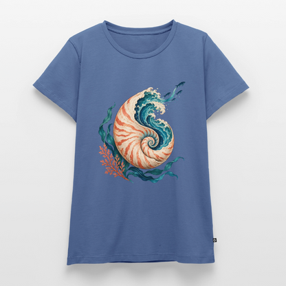 Nautilus Wave – Frauen Premium T-Shirt - Taubenblau