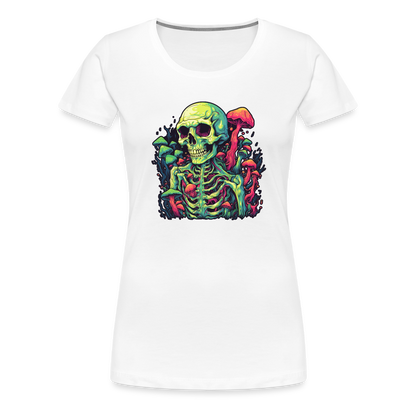 Horror Pilz Skelett - Happy Halloween - Frauen Premium T-Shirt - by Artful Alchemist