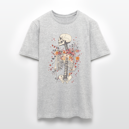 Skelett mit zarten Blumen im Boho Look - Männer T-Shirt - by Artful Alchemist