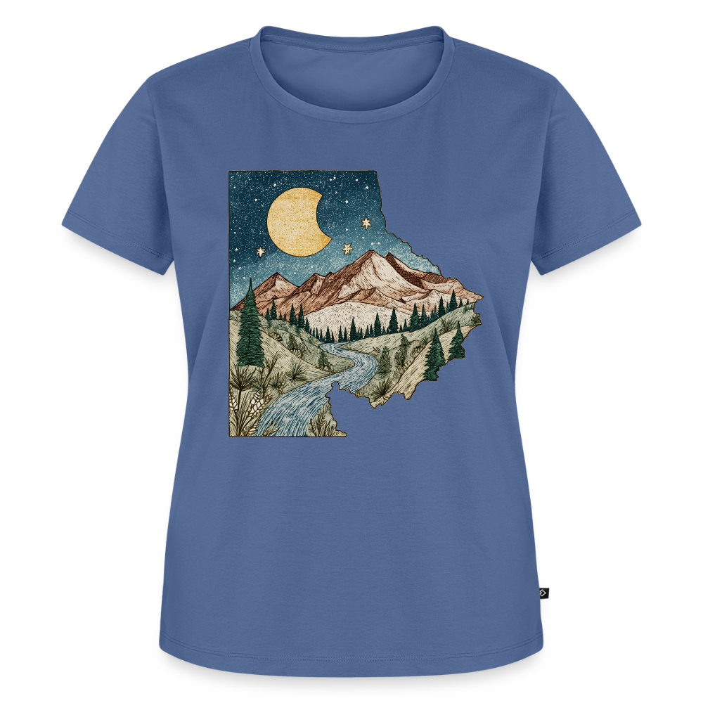 Nightfall Peaks – Vintage Mountain - Frauen Premium Bio T-Shirt - by Artful Alchemist