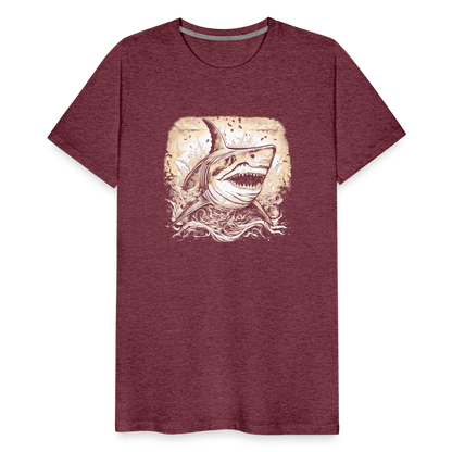 Cooler Retro Hai - Männer Premium T-Shirts - by Artful Alchemist