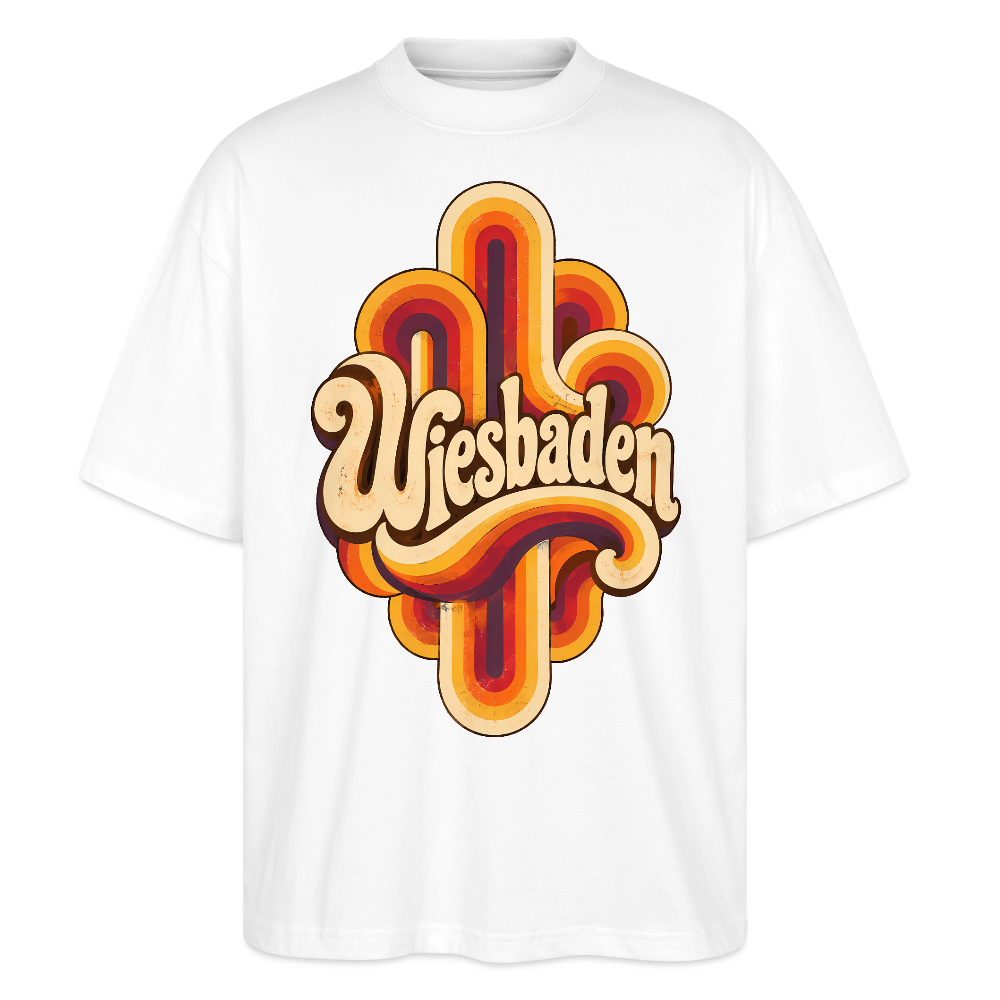 Wiesbaden Retro – Oversized Unisex Bio T-Shirt - Weiß