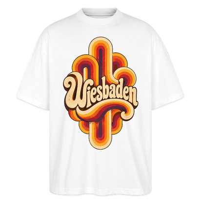 Wiesbaden Retro – Oversized Unisex Bio T-Shirt - Weiß