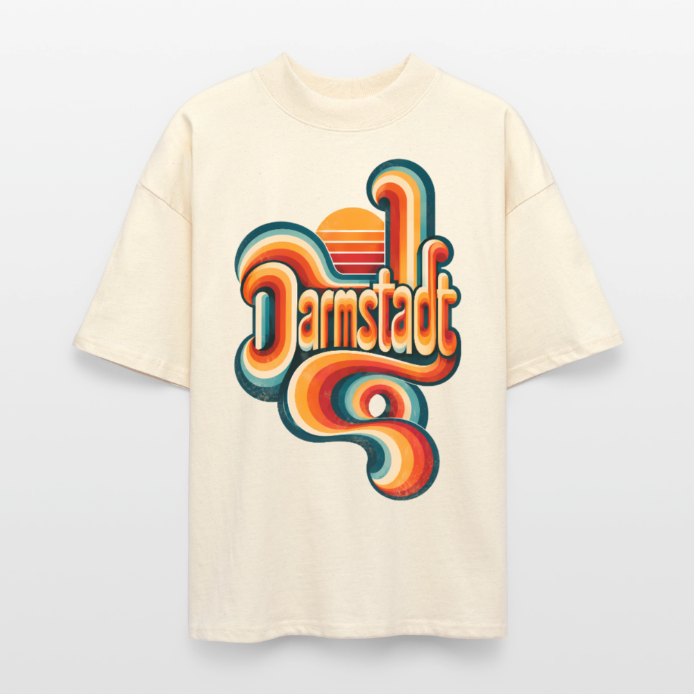 Darmstadt Retro – Oversized Unisex Bio T-Shirt - Natur