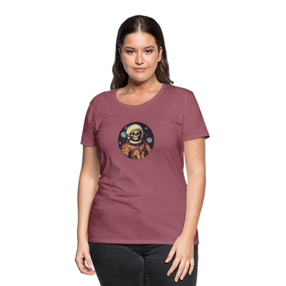 Gruseliges Skelett als Astronaut - Frauen Premium T-Shirt - by Artful Alchemist