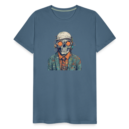 Cooles Skelett Portrait mit Sonnenbrille, Mütze - Männer Premium T-Shirt - by Artful Alchemist