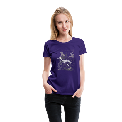 Vintage Steampunk Hai Motiv - Frauen Premium T-Shirts - by Artful Alchemist