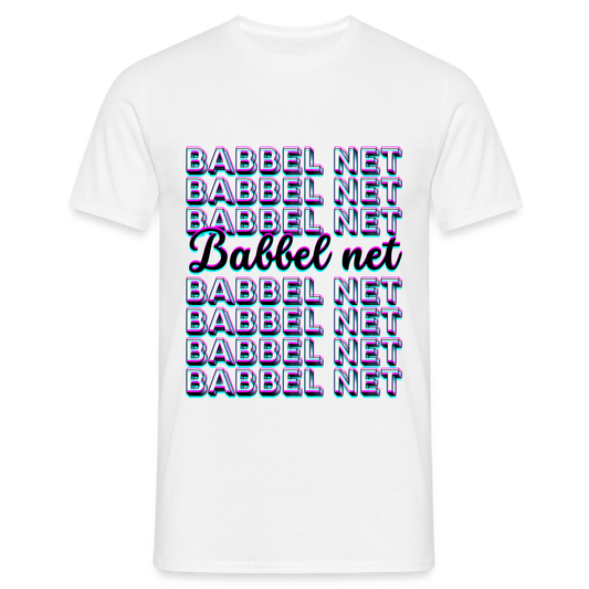 Babbel net - Hessisch Mundart - Männer T-Shirt - Weiß