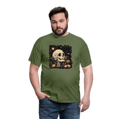 Boho Hippie Skelett im 60er, 70er Jahre Look - Männer T-Shirt - by Artful Alchemist