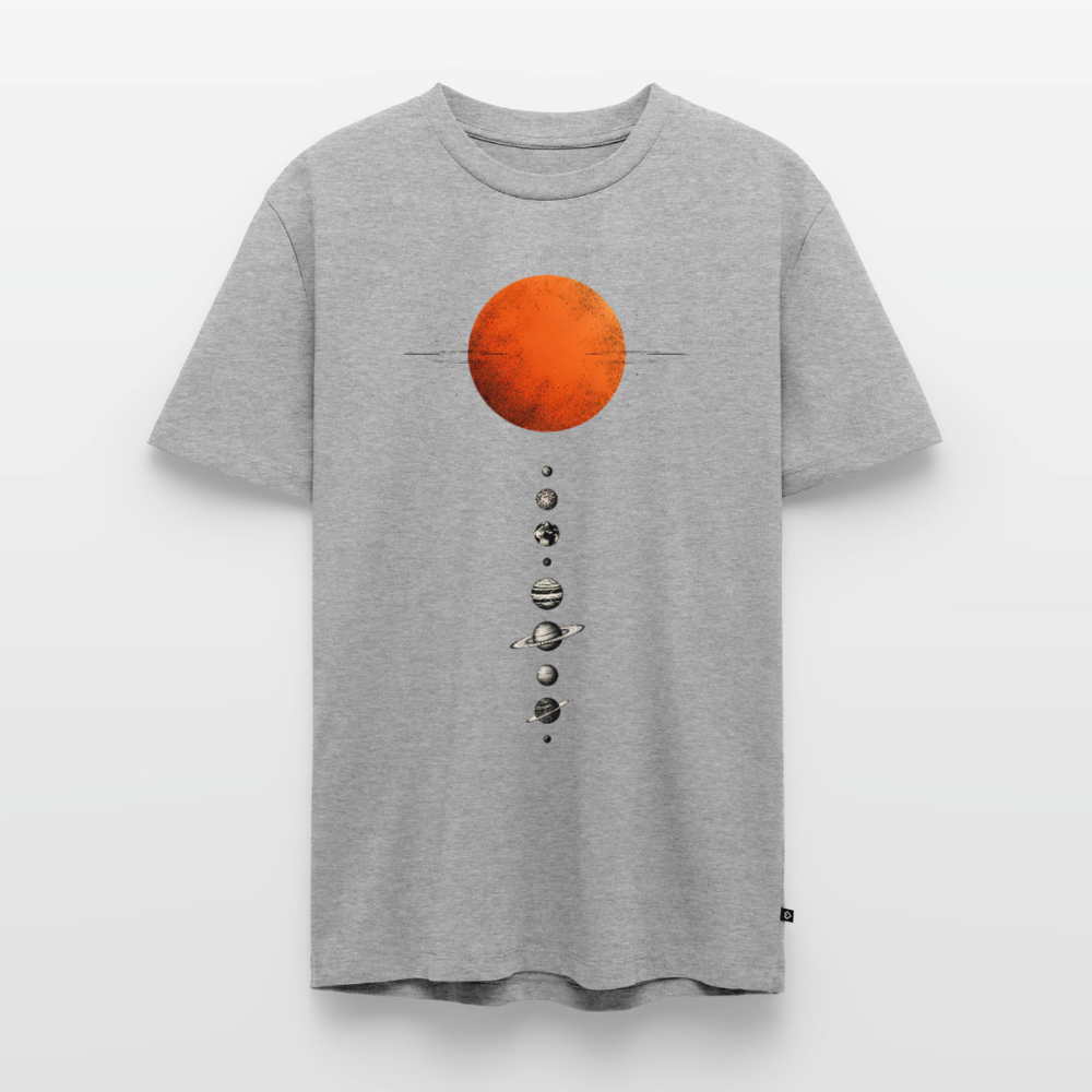Sonnensystem - Männer Premium T-Shirt - Grau meliert