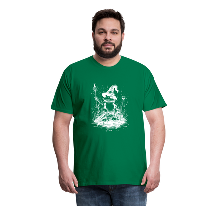 Magischer Frosch mit Zauberhut und Zauberstab - Männer Premium T-Shirt - by Artful Alchemist