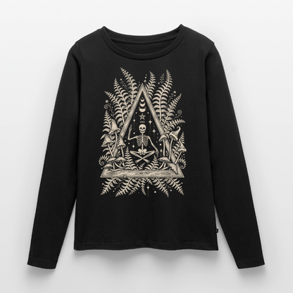 Frauen Premium Langarmshirt - Schwarz
