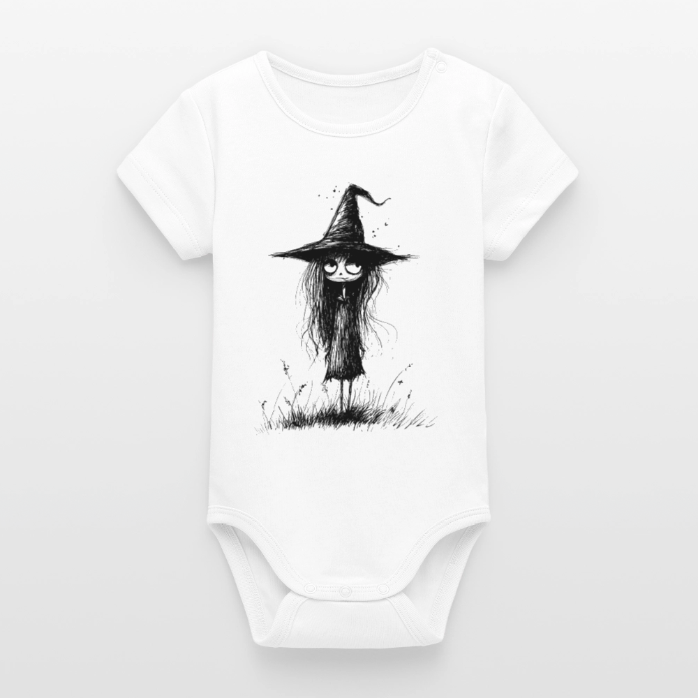 Kleine Hexe - Stanley/Stella Baby Bio Kurzarm-Body - Weiß