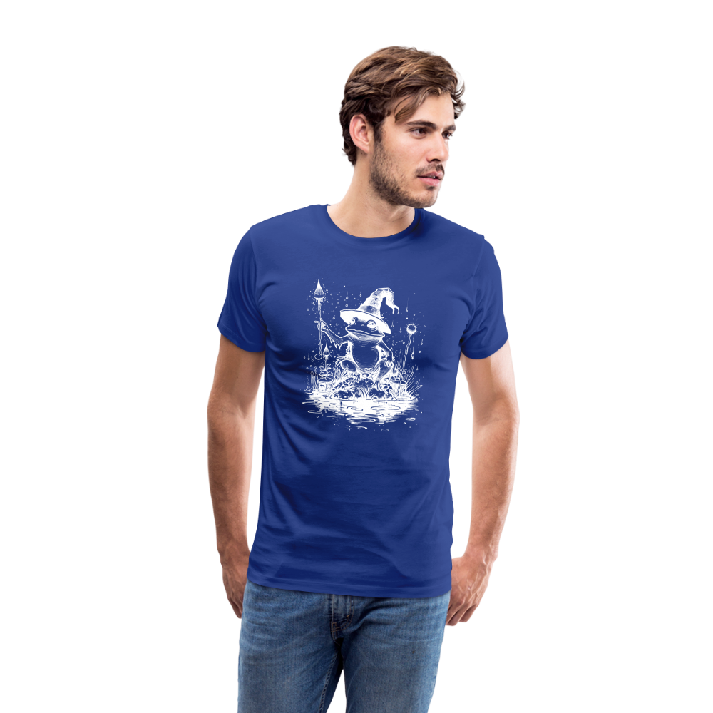 Magischer Frosch mit Zauberhut und Zauberstab - Männer Premium T-Shirt - Königsblau