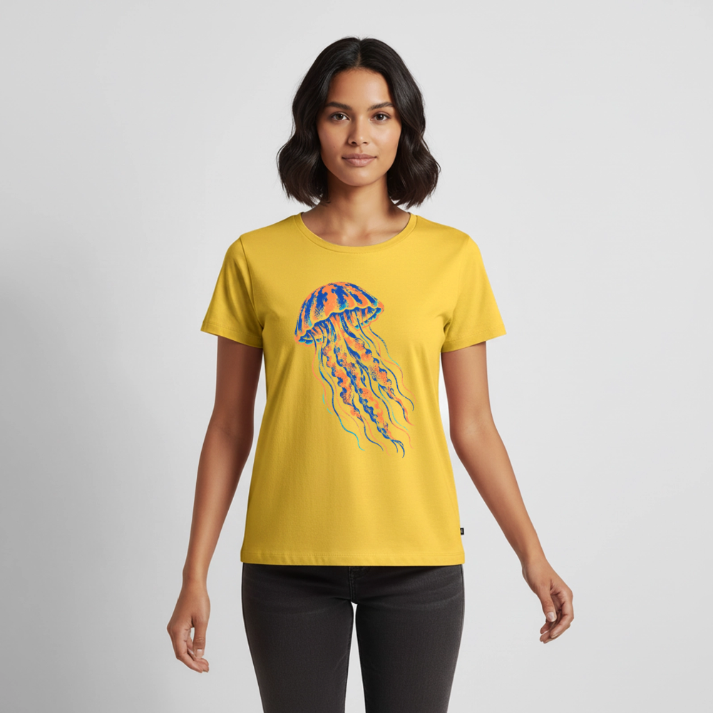 Jellyfish Ink – Frauen Premium T-Shirt - Sonnengelb
