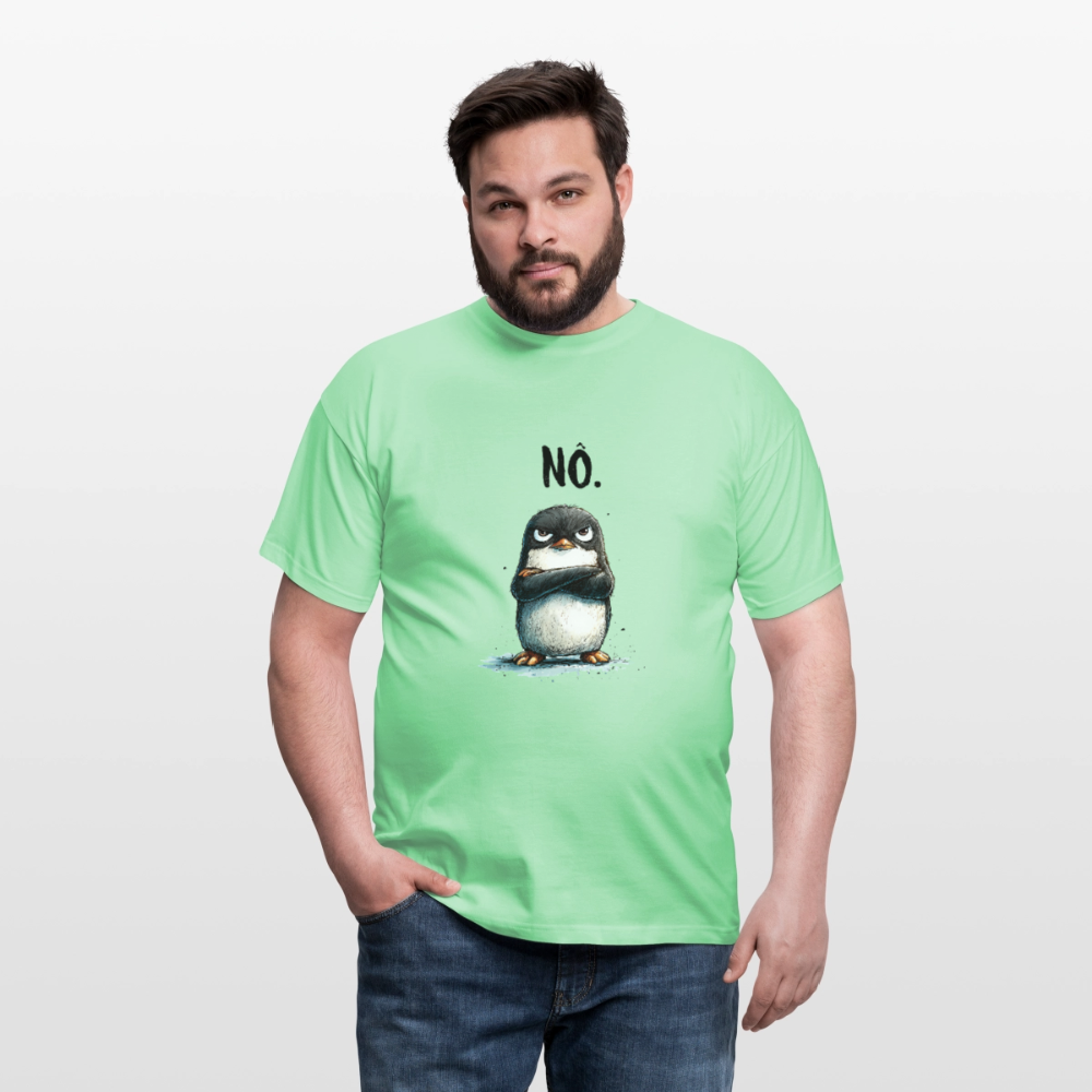Grumpy Penguin "Nö" - Männer T-Shirt - by Artful Alchemist