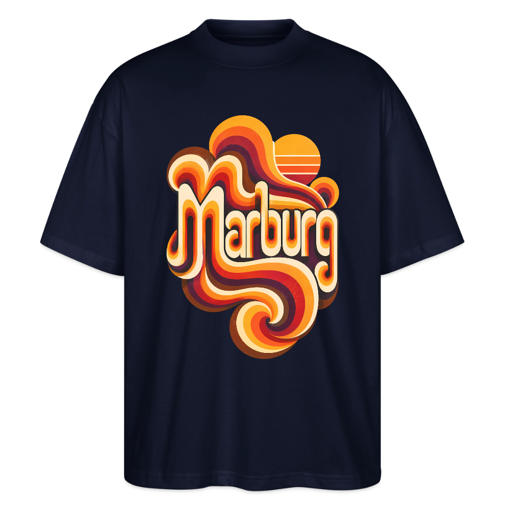 Marburg Retro – Oversized Unisex Bio T-Shirt - Navy