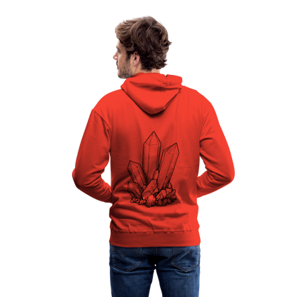 Berbau, Schlägel und Eisen, Bergkristall auf dem Rücken - Männer Premium Hoodie - by Artful Alchemist