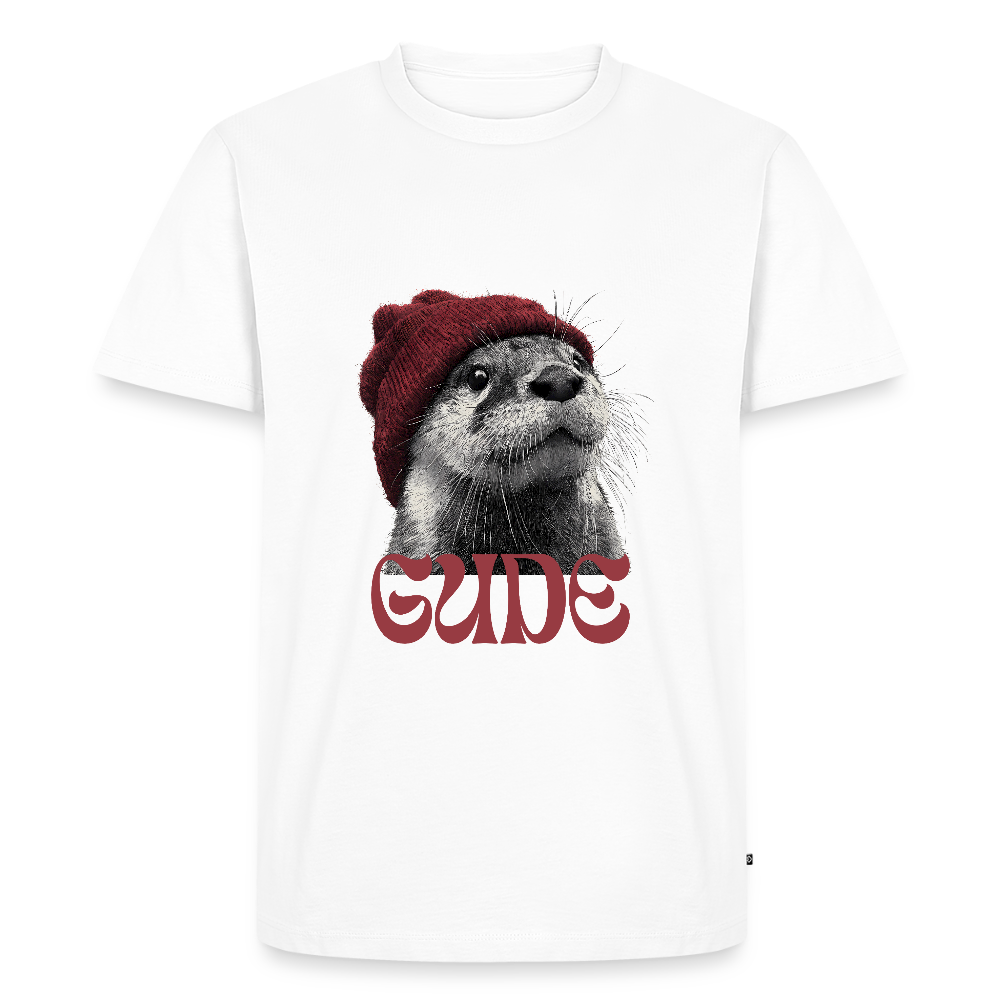 Gude Otter - Männer Premium Bio T-Shirt - Weiß