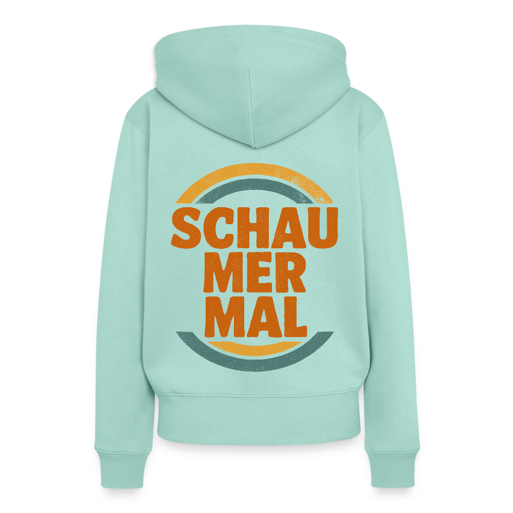 „Schau Mer Mal“ – Retro Look aus Hessen - Frauen Premium Bio Hoodie - Mint 