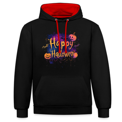 Happy Halloween mit Kürbissen als Schriftzug - Hoodie UNISEX - by Artful Alchemist