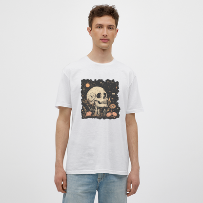 Boho Hippie Skelett im 60er, 70er Jahre Look - Männer T-Shirt - by Artful Alchemist