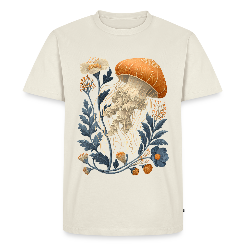 Florale Qualle - Männer Premium T-Shirt - Naturweiß