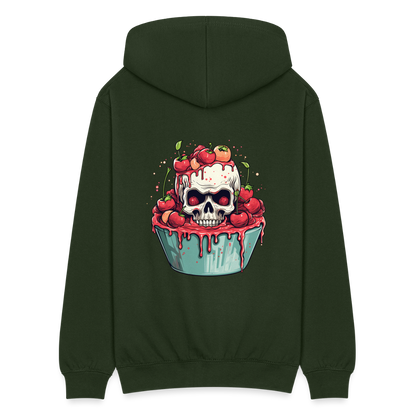 Gruseliges Horror Kirschtörtchen - Happy Halloween - Unisex Kapuzenjacke - by Artful Alchemist