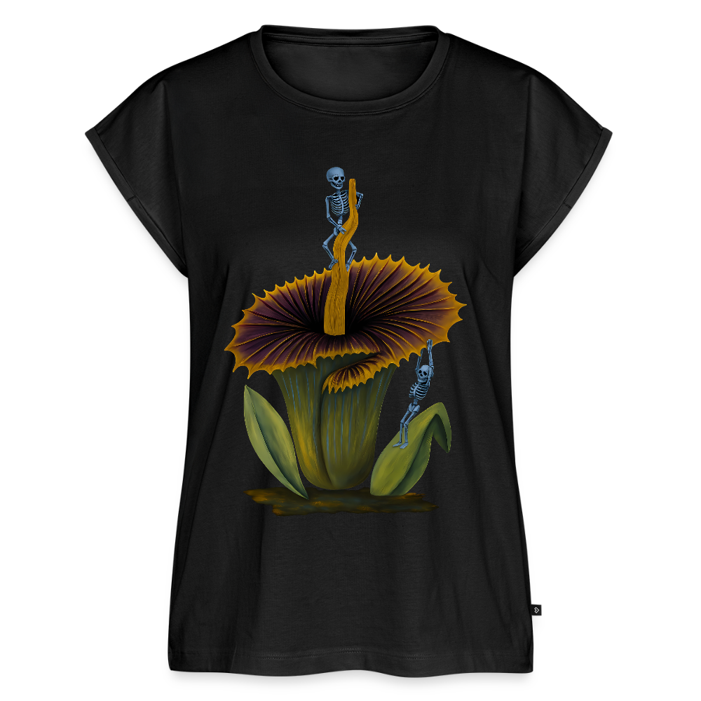 Flora Mortis - Titanwurz Pflanze mit Skeletten - Frauen Premium Bio Top - Schwarz