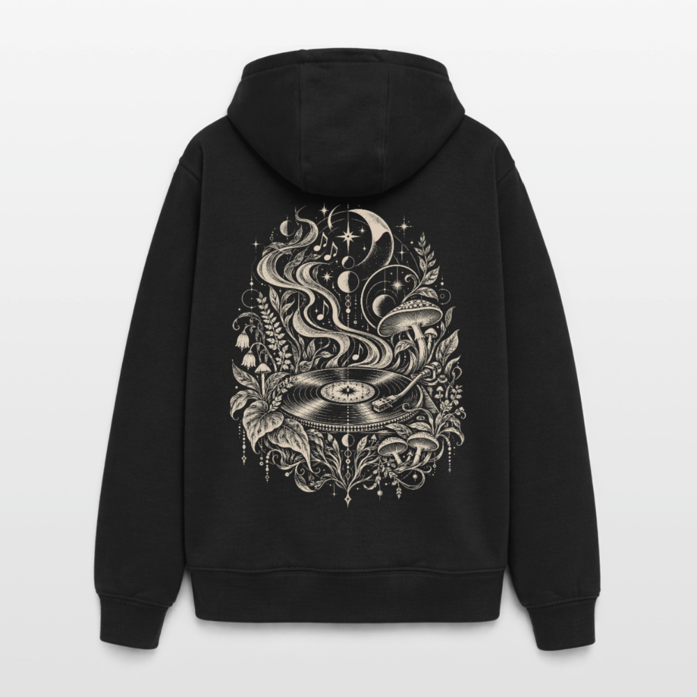 Moonlight Vinyl – Oversized Heavyweight Unisex Hoodie - Schwarz