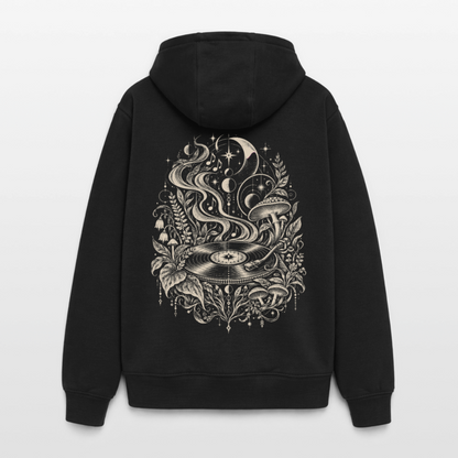 Moonlight Vinyl – Oversized Heavyweight Unisex Hoodie - Schwarz