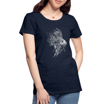 Rotfeuerfisch - Monochrom - Frauen Premium T-Shirt - by Artful Alchemist