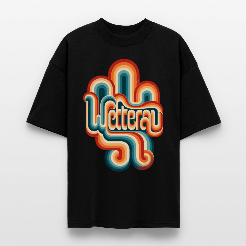 Wetterau Retro – Oversized Unisex Bio T-Shirt - Schwarz