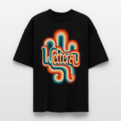 Wetterau Retro – Oversized Unisex Bio T-Shirt - Schwarz