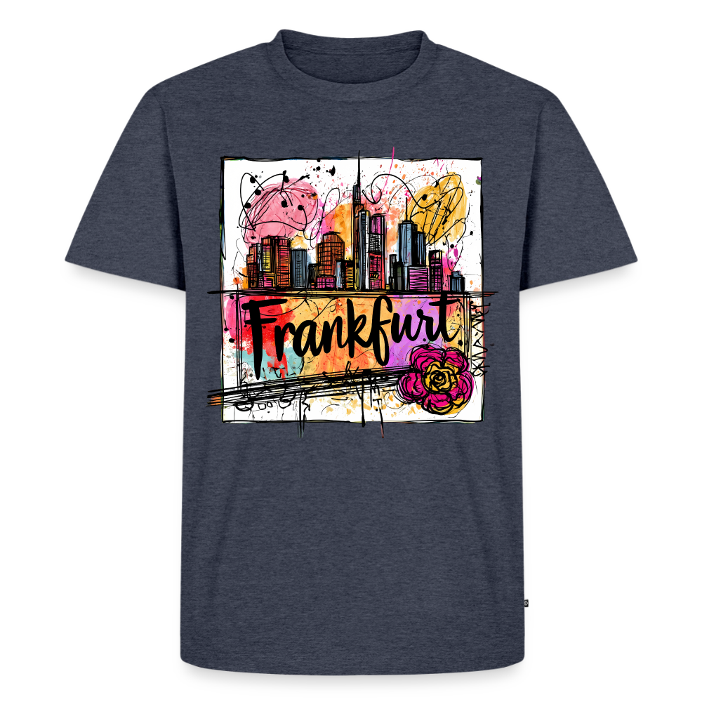 Frankfurt Skyline - Männer Premium T-Shirt - Jeansblau 