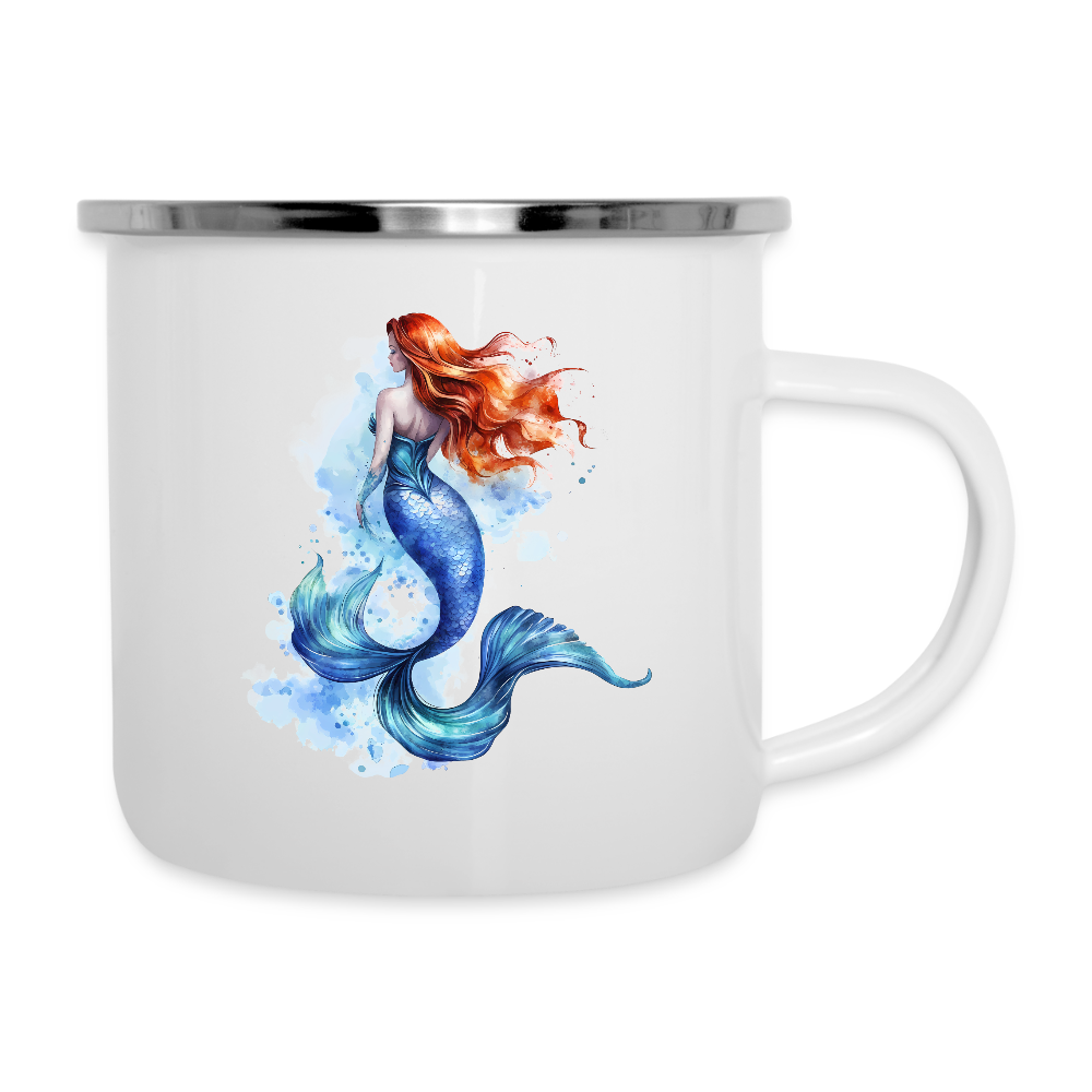 Meerjungfrau als Aquarelle - Emaille-Tasse - by Artful Alchemist