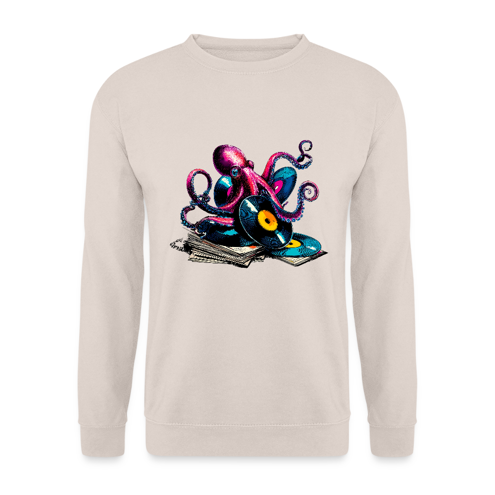 DJ Oktopus – Wenn Tiefsee auf Vinyl trifft - Unisex Pullover - Sand