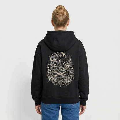 Moonlight Vinyl – Oversized Heavyweight Unisex Hoodie - Schwarz