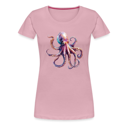 Cooles Wasserfarben Aquarell Oktopus Design - Frauen Premium T-Shirts - by Artful Alchemist