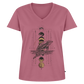 Boho Wal & Mondphasen - Frauen Bio-T-Shirt mit V-Ausschnitt von Stanley & Stella - Mauve