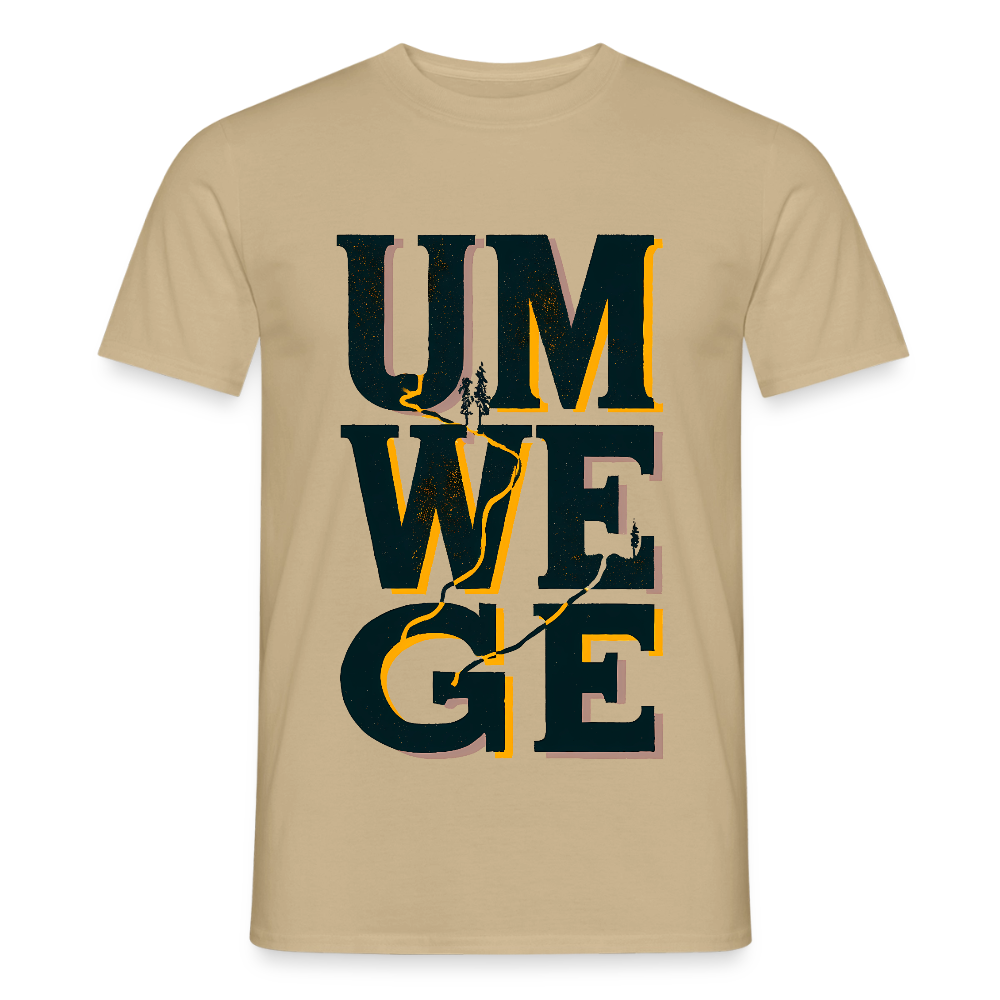 Umwege – Männer T-Shirt - Sandbeige